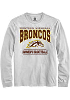 Western Michigan Broncos White Womens Basketball Long Sleeve T-Shirt