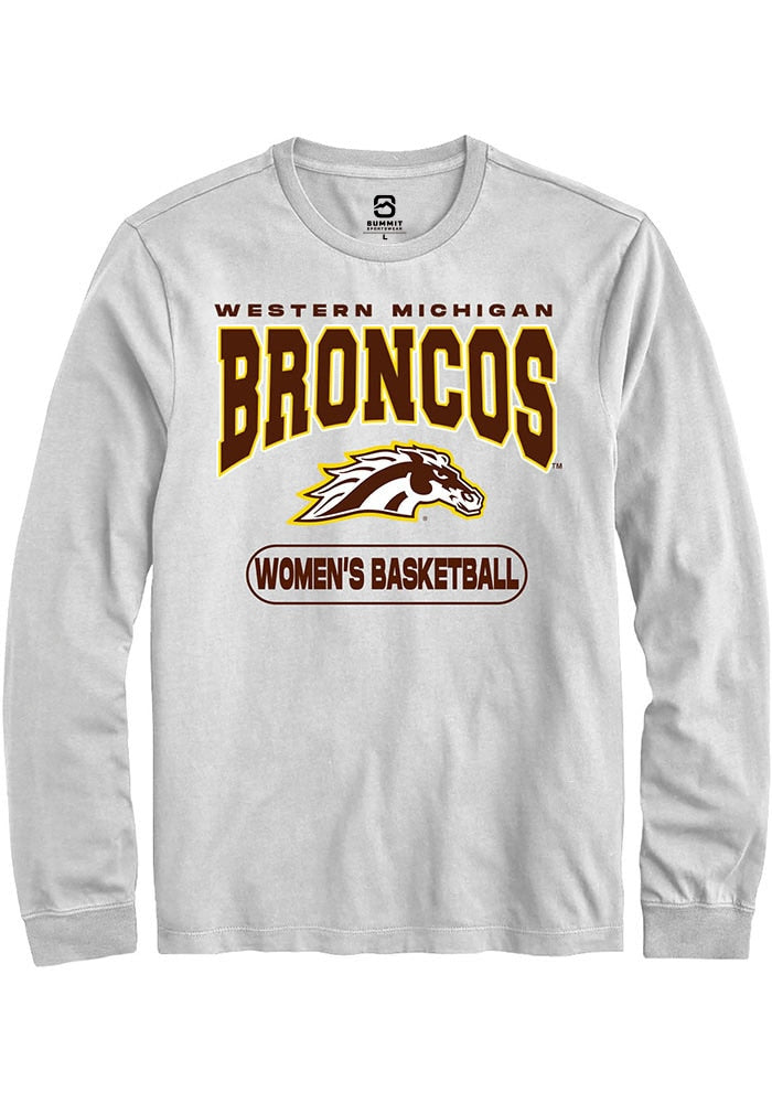 Western Michigan Broncos White Womens Basketball Long Sleeve T-Shirt