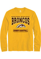 Western Michigan Broncos Gold Womens Basketball Long Sleeve T-Shirt