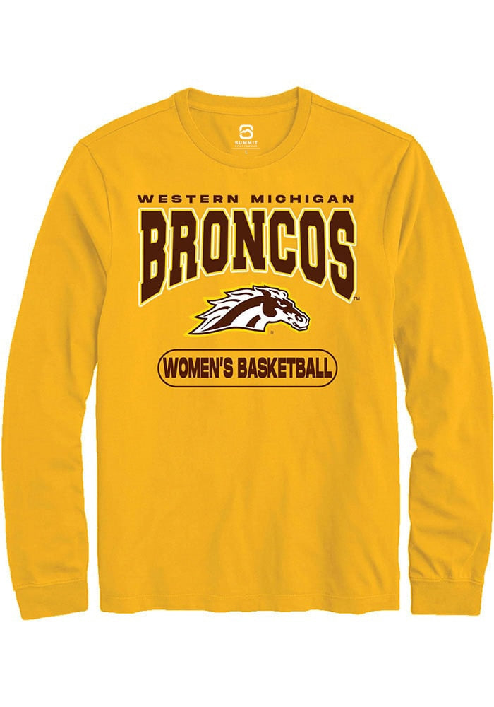 Western Michigan Broncos Gold Womens Basketball Long Sleeve T-Shirt