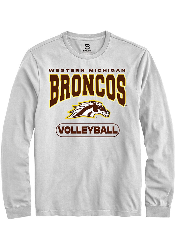 Western Michigan Broncos White Volleyball Long Sleeve T-Shirt
