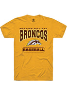 Western Michigan Broncos Gold Baseball Short Sleeve T-Shirt