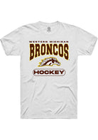 Western Michigan Broncos White Hockey Short Sleeve T-Shirt