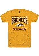 Western Michigan Broncos Gold Tennis Short Sleeve T-Shirt