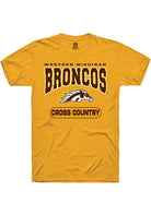 Western Michigan Broncos Gold Cross Country Short Sleeve T-Shirt
