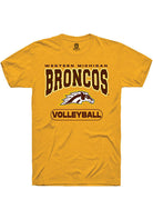 Western Michigan Broncos Gold Volleyball Short Sleeve T-Shirt