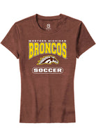 Western Michigan Broncos Womens Brown Soccer Short Sleeve T-Shirt
