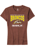 Western Michigan Broncos Womens Brown Golf Short Sleeve T-Shirt