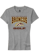 Western Michigan Broncos Womens Grey Golf Short Sleeve T-Shirt