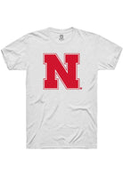 Nebraska Cornhuskers White Primary Logo Short Sleeve T-Shirt