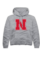 Nebraska Cornhuskers Youth Grey Primary Logo Long Sleeve Hoodie