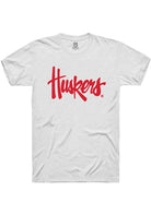 Nebraska Cornhuskers White Alt Logo Short Sleeve T-Shirt