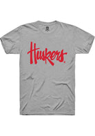 Nebraska Cornhuskers Grey Alt Logo Short Sleeve T-Shirt