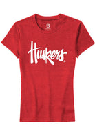 Nebraska Cornhuskers Womens Red Alt Logo Short Sleeve T-Shirt
