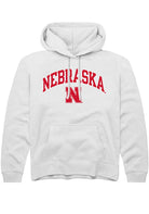 Nebraska Cornhuskers Youth White Arch Logo Long Sleeve Hoodie