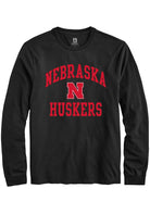 Nebraska Cornhuskers Black Number 1 Neutral Long Sleeve T-Shirt