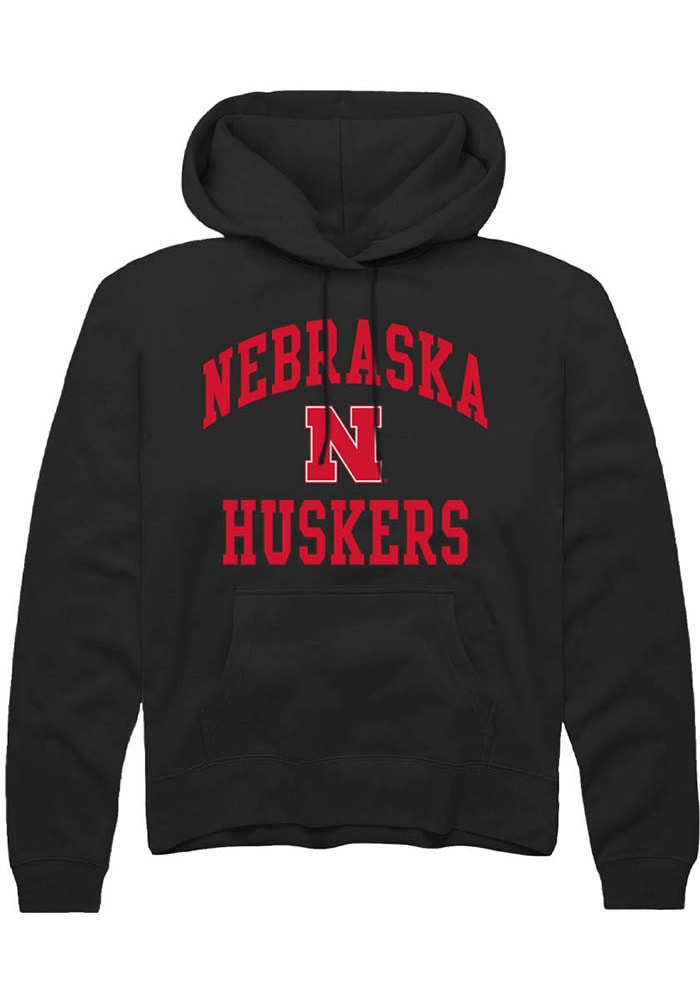 Nebraska Cornhuskers Youth Black Number 1 Neutral Long Sleeve Hoodie