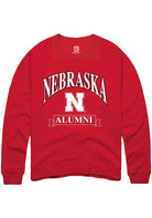 Nebraska Cornhuskers Mens Red Alumni Banner Long Sleeve Crew Sweatshirt