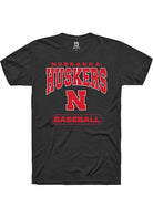 Nebraska Cornhuskers Black Baseball Short Sleeve T-Shirt