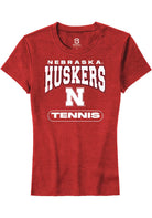 Nebraska Cornhuskers Womens Red Tennis Short Sleeve T-Shirt