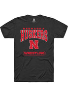 Nebraska Cornhuskers Black Wrestling Short Sleeve T-Shirt