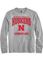 Nebraska Cornhuskers Grey Wrestling Long Sleeve T-Shirt