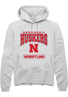 Nebraska Cornhuskers Mens White Wrestling Long Sleeve Hoodie