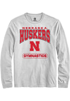Nebraska Cornhuskers White Gymnastics Long Sleeve T-Shirt