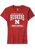 Nebraska Cornhuskers Womens Red Womens Basketball Short Sleeve T-Shirt