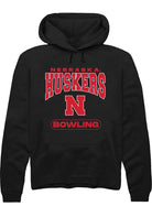 Nebraska Cornhuskers Mens Black Bowling Long Sleeve Hoodie
