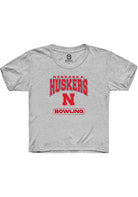 Nebraska Cornhuskers Youth Grey Bowling Short Sleeve T-Shirt