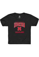 Nebraska Cornhuskers Youth Black Bowling Short Sleeve T-Shirt