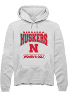 Nebraska Cornhuskers Mens White Womens Golf Long Sleeve Hoodie