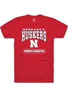 Nebraska Cornhuskers Red Womens Gymnastics Short Sleeve T-Shirt