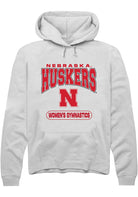 Nebraska Cornhuskers Mens White Womens Gymnastics Long Sleeve Hoodie