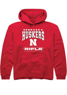 Nebraska Cornhuskers Youth Red Rifle Long Sleeve Hoodie