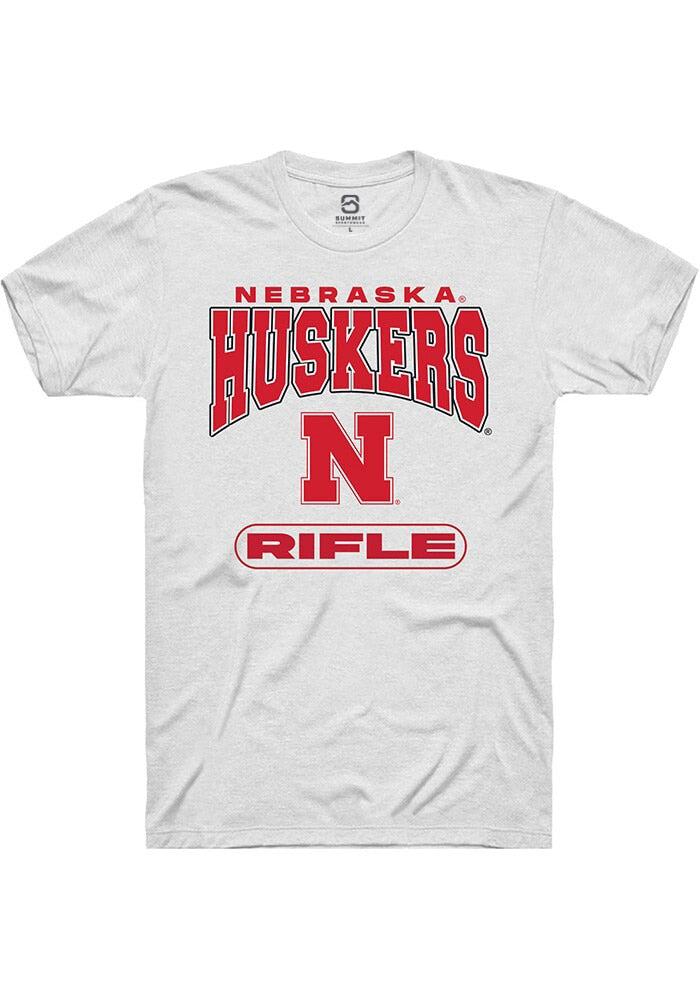 Nebraska Cornhuskers White Rifle Short Sleeve T-Shirt
