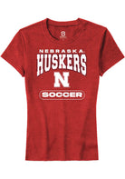 Nebraska Cornhuskers Womens Red Soccer Short Sleeve T-Shirt