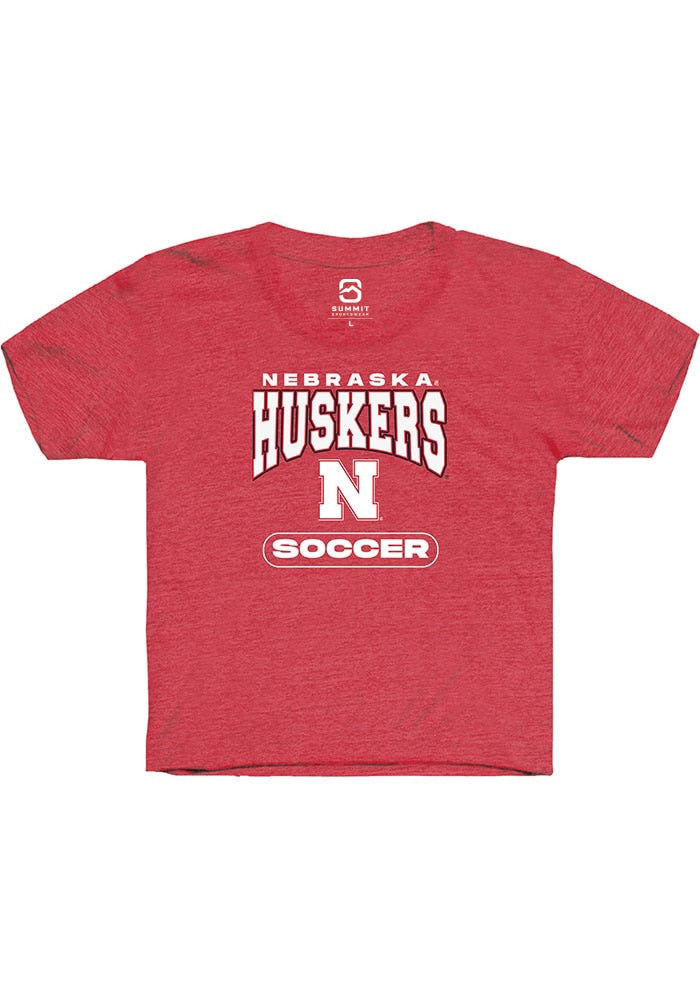 Nebraska Cornhuskers Youth Red Soccer Short Sleeve T-Shirt