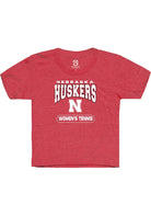 Nebraska Cornhuskers Youth Red Womens Tennis Short Sleeve T-Shirt