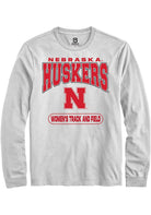 Nebraska Cornhuskers White Womens Track and Field Long Sleeve T-Shirt