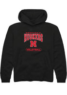 Nebraska Cornhuskers Youth Black Volleyball Long Sleeve Hoodie