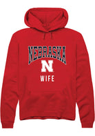 Nebraska Cornhuskers Mens Red Wife Long Sleeve Hoodie