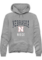 Nebraska Cornhuskers Mens Grey Niece Long Sleeve Hoodie