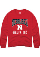 Nebraska Cornhuskers Mens Red Girlfriend Long Sleeve Crew Sweatshirt