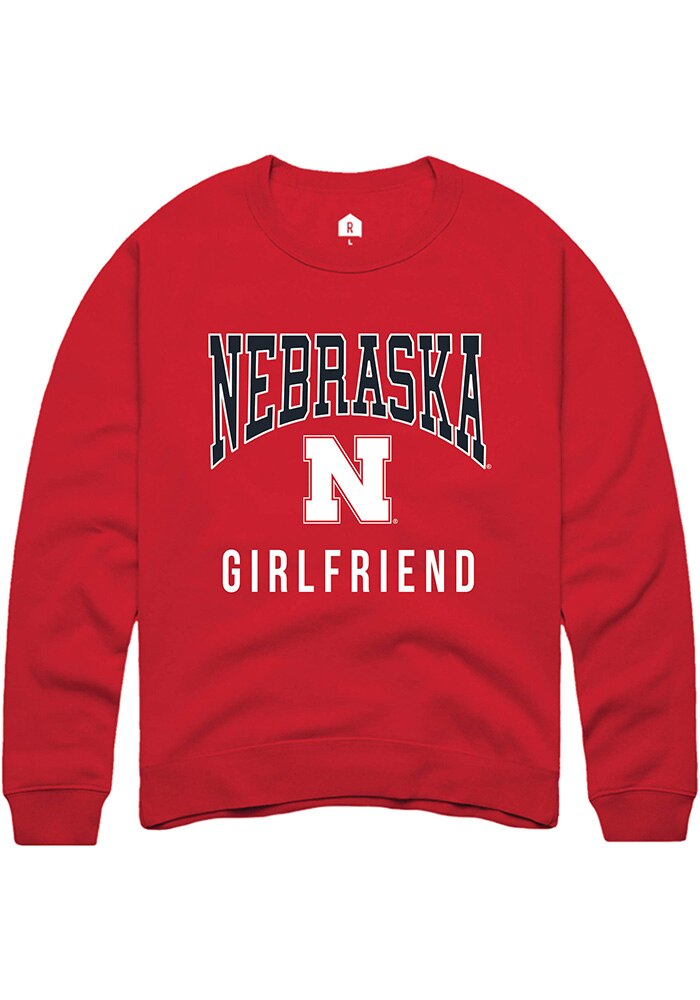 Nebraska Cornhuskers Mens Red Girlfriend Long Sleeve Crew Sweatshirt
