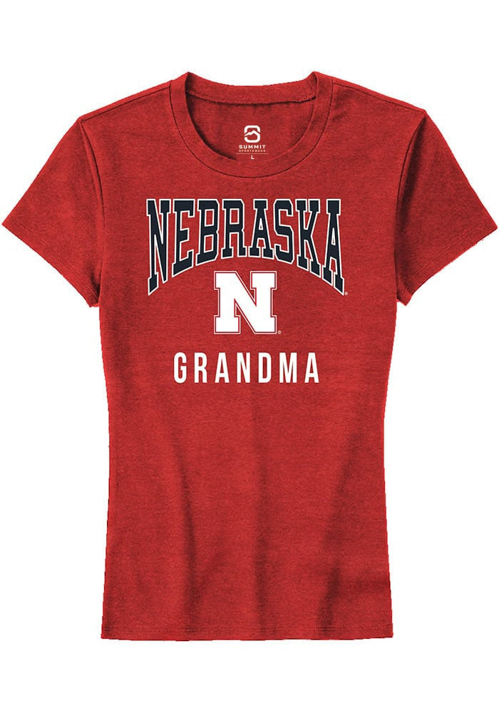 Nebraska Cornhuskers Womens Red Grandma Short Sleeve T-Shirt