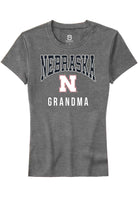Nebraska Cornhuskers Womens Grey Grandma Short Sleeve T-Shirt