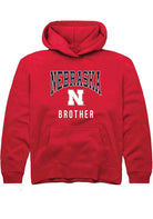 Nebraska Cornhuskers Youth Red Brother Long Sleeve Hoodie