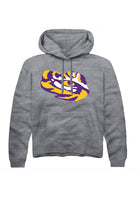 LSU Tigers Mens Grey Eye Alt Logo Long Sleeve Hoodie
